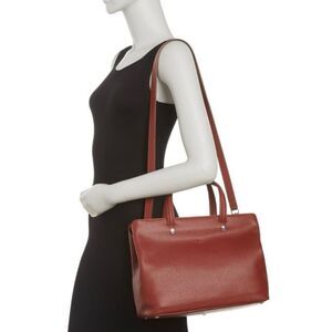LONGCHAMP Leather Medium Satchel Shoulder Bag